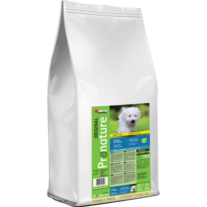 Pronature Original сухой корм для взрослых собак всех пород с курицей и овсом - 20 кг