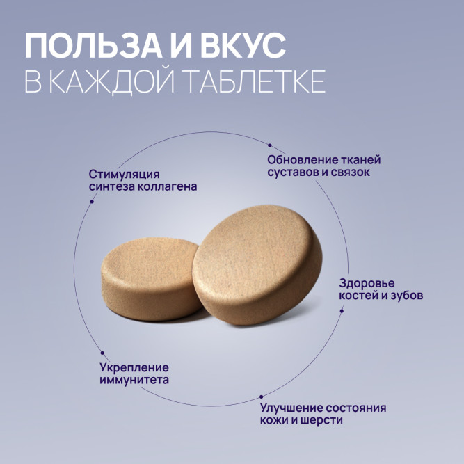 Amstrel мультивитаминное лакомство для собак "Здоровье и сила" с кальцием и омега-3 - 90 таблеток