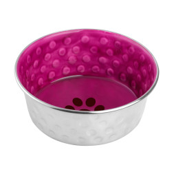 Mr.Kranch Candy миска из нержавеющей стали с керамическим покрытием и нескользящим основанием - 1,2 л, пурпурная