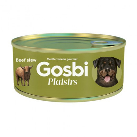 Gosbi Plaisirs влажный корм для взрослых собак с тушеной говядиной - 170 г