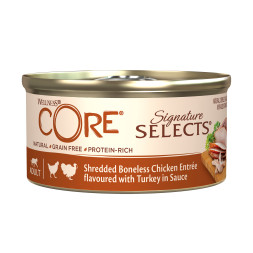 Wellness Core Signature Selects влажный корм для кошек с курицей и индейкой в виде фарша в соусе в консервах - 79 г х 24 шт