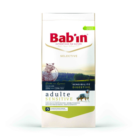 Babin Selective Adulte Sensitive сухой корм для взрослых собак с чувствительным пищеварением с ягненком - 12 кг