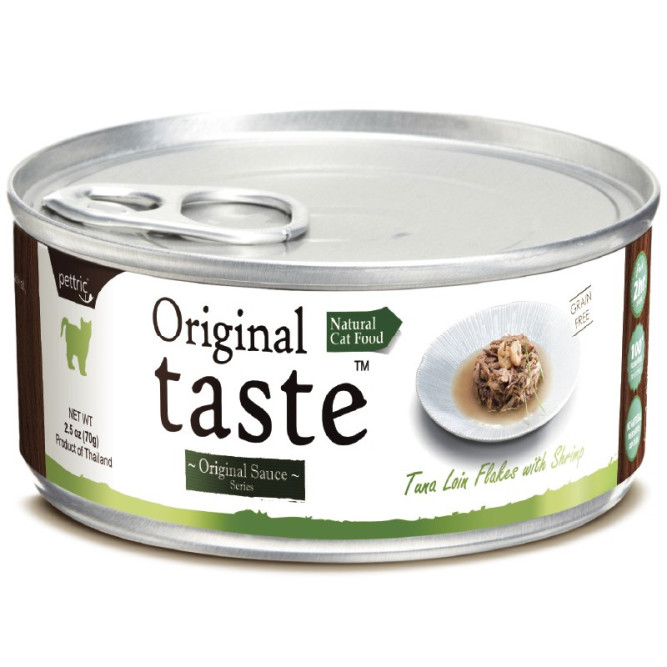 Pettric Original Taste влажный корм для кошек с тунцом и креветкой в соусе - 70 г х 24 шт