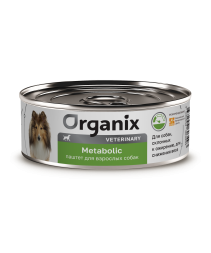 Organix Veterinary Metabolic влажный диетический корм для взрослых собак, склонных к ожирению, в консервах - 100 г х 12 шт