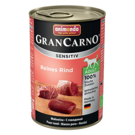 Animonda Gran Carno Sensitiv влажный корм для собак с чувствительным пищеварением с говядиной - 400 г (6 шт в уп)