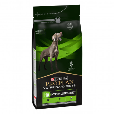 Purina Pro Plan Veterinary Diets HA Hypoallergenic сухой корм для щенков и взрослых собак для снижения пищевой непереносимости ингредиентов и питательных веществ - 1,3 кг