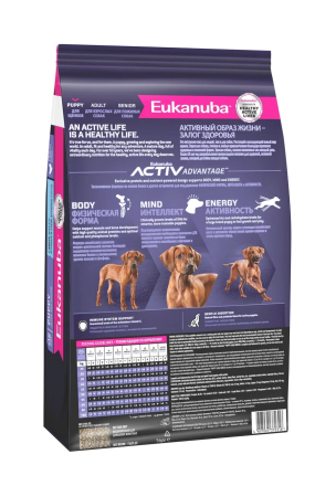 Сухой корм Eukanuba Puppy Large Breed для щенков крупных пород с курицей - 15 кг