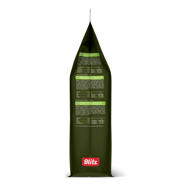 Blitz Holistic Fresh Duck сухой монопротеиновый корм для взрослых собак мелких пород, при чувствительном пищеварении со свежей уткой - 8 кг