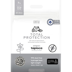 Organic Team Total Protection Antiparasitic комкующийся наполнитель для кошачьего туалета из маниоки - 7 л (2,6 кг)