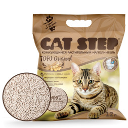 Cat Step Tofu Original наполнитель растительный комкующийся - 12 л (5,5 кг)