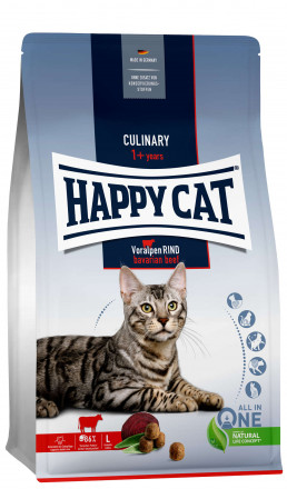 Happy Cat Culinary Adult сухой корм для взрослых кошек с альпийской говядиной - 1,3 кг