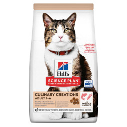 Hills Science Plan Culinary Creations сухой корм для взрослых кошек для поддержания иммунитета и жизненной энергии, с лососем и морковью - 1,5 кг
