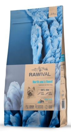 Rawival North Sea’s Finest сухой корм для взрослых собак карликовых и малых пород с лососем и сельдью - 2,5 кг