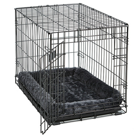 Лежанка MidWest Pet Bed для собак и кошек меховая 61х46 см, серая