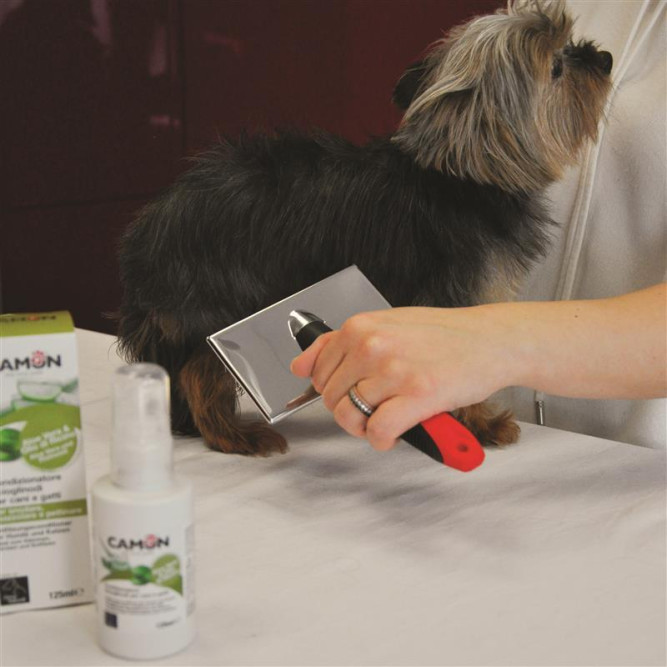 Camon пуходерка для собак, сталь, размер XL (11x7 см)