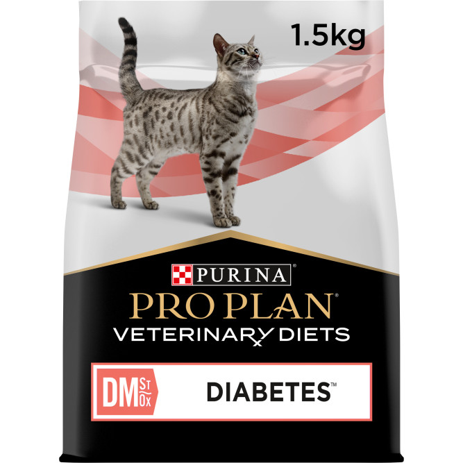 Purina Pro Plan Veterinary diets DM St/Ox Diabetes Management сухой корм для взрослых кошек при диабете - 1,5 кг