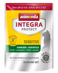 Animonda Integra Protect Sensitive сухой диетический корм для взрослых кошек при пищевой аллергии с кроликом - 300 г