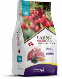 CARNI LIFE Adult сухой корм для взрослых кошек с ягненком, ежевикой и клюквой - 5 кг
