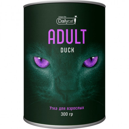 Dailycat Unique line Adult сухой корм для взрослых кошек с уткой - 300 г