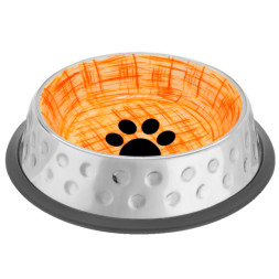 Mr.Kranch Candy миска из нержавеющей стали с керамическим покрытием и нескользящим основанием - 1,73 л, оранжевая