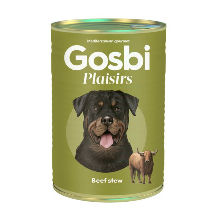Gosbi Plaisirs влажный корм для взрослых собак с тушеной говядиной - 370 г