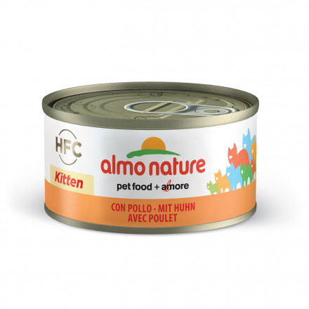 Almo Nature HFC Kitten Chicken консервированный корм с цельными кусочками курицы в бульоне для котят - 70 гр. х 24 шт.