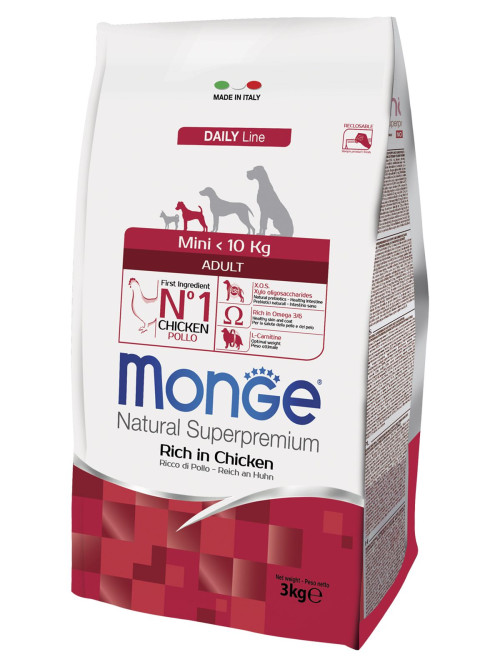 Monge Dog Mini сухой корм для взрослых собак мелких пород 3 кг