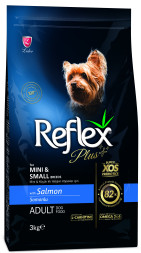 Reflex Plus Mini Small Breed Adult Dog Food Salmon сухой корм для собак мелких пород, с лососем - 3 кг