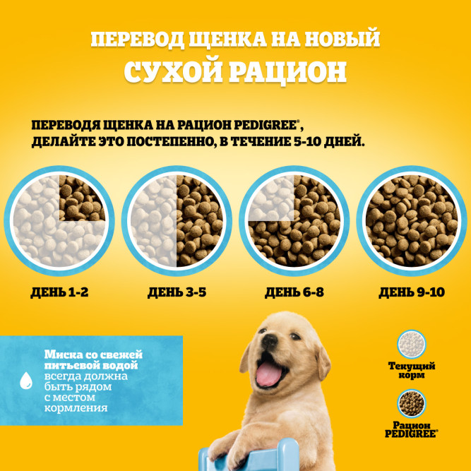 Pedigree сухой корм для щенков всех пород с 2 месяцев с курицей - 13 кг