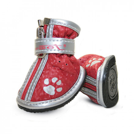 Triol ботинки для собак красные с лапками - размер 0, 40х30х40 мм, 4 шт