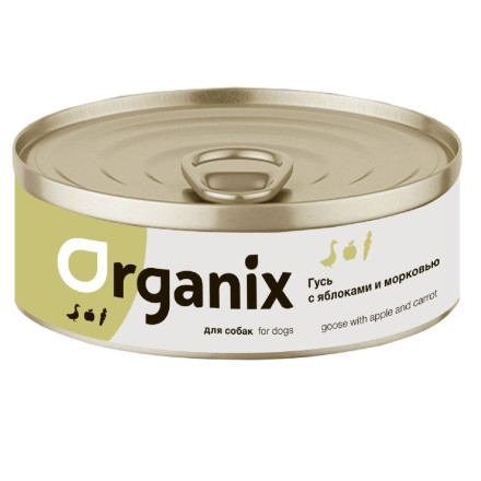 Organix консервы для собак с мясом гуся, яблоками и морковью - 100 г х 24 шт