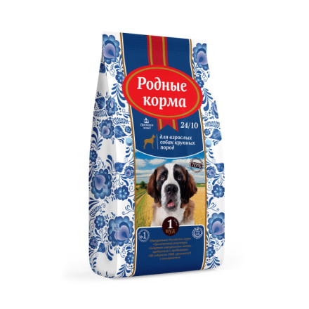 Родные корма сухой корм для взрослых собак крупных пород - 1 Пуд (16,38 кг)