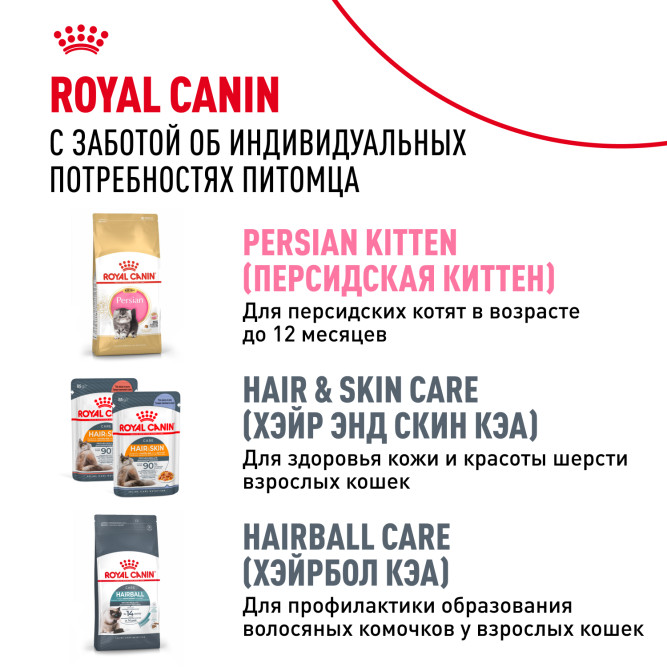 Royal Canin Persian 30 для Персидских кошек старше 12 месяцев - 2 кг