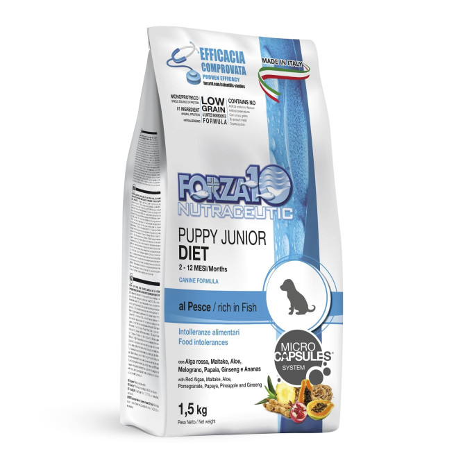 Forza10 MonoDiet Puppy All Size Pesce сухой корм для щенков и собак всех пород в период беременности и лактации при аллергии с рыбой - 1,5 кг