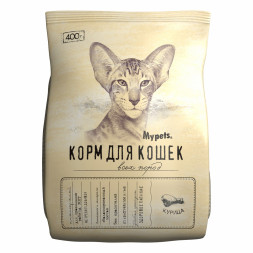 Mypets сухой корм для взрослых кошек с курицей - 400 г