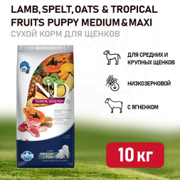 Farmina N&amp;D Dog Tropical Selection Lamb Puppy Medium&amp;Maxi сухой корм для щенков средних и крупных пород, с ягненком - 10 кг