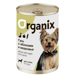 Organix консервы для собак с мясом гуся, яблоками и морковью - 400 г х 9 шт