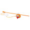 Rogz Catnip Fluffy Magic Stick Orange игрушка-дразнилка для кошек в виде удочки с плюшевым мячом, оранжевая