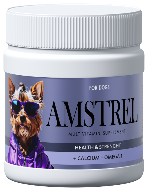 Amstrel мультивитаминное лакомство для собак "Здоровье и сила" с кальцием и омега-3 - 600 таблеток