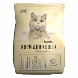 Mypets сухой корм для взрослых кошек с индейкой - 400 г