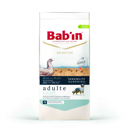 Babin Selective Adulte Light Sensitive сухой корм для взрослых собак с избыточным весом с курицей - 3 кг