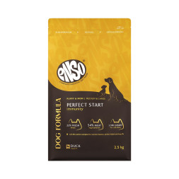 ENSO Dog Formula Perfect Start сухой корм для щенков от 1 месяца, беременных и кормящих собак средних и крупных пород со свежей уткой и добавлением яблока - 2,5 кг