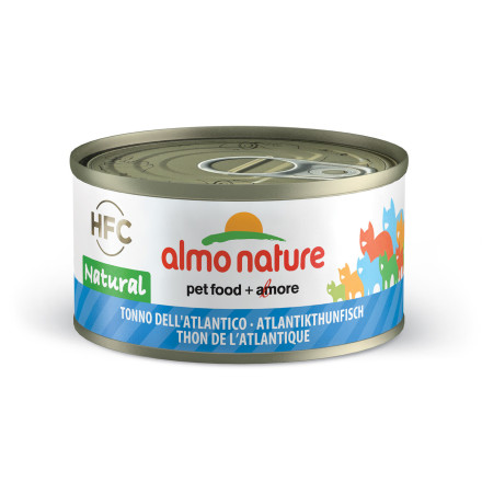 Almo Nature HFC Natural Atlantic Tuna консервы для взрослых кошек с тунцом, в бульоне - 70 г х 24 шт