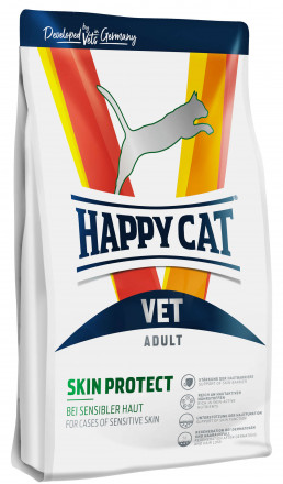 Happy Cat Vet Diet Skin сухой корм для взрослых кошек при раздражениях на коже и чрезмерной линьке - 4 кг