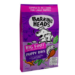 Barking Heads Щенячьи деньки сухой корм для щенков крупных пород, беременных и кормящих сук с курицей и лососем - 12 кг