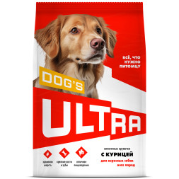Ultra полнорационный сухой корм для взроcлых собак всех пород, с курицей - 600 г