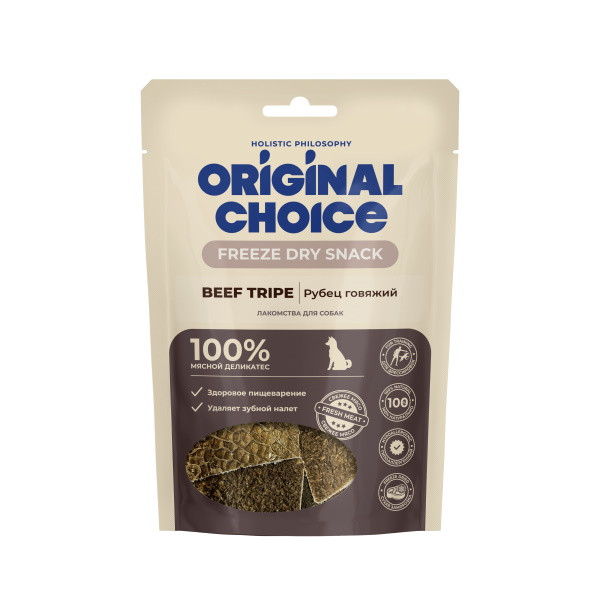Original Choice сублимированное лакомство для собак рубец говяжий - 35 г