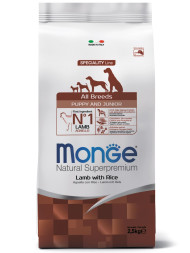 Monge Dog Speciality Puppy &amp; Junior сухой корм для щенков всех пород с ягненком и рисом 2,5 кг
