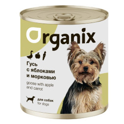 Organix консервы для собак с мясом гуся, яблоками и морковью - 750 г х 9 шт