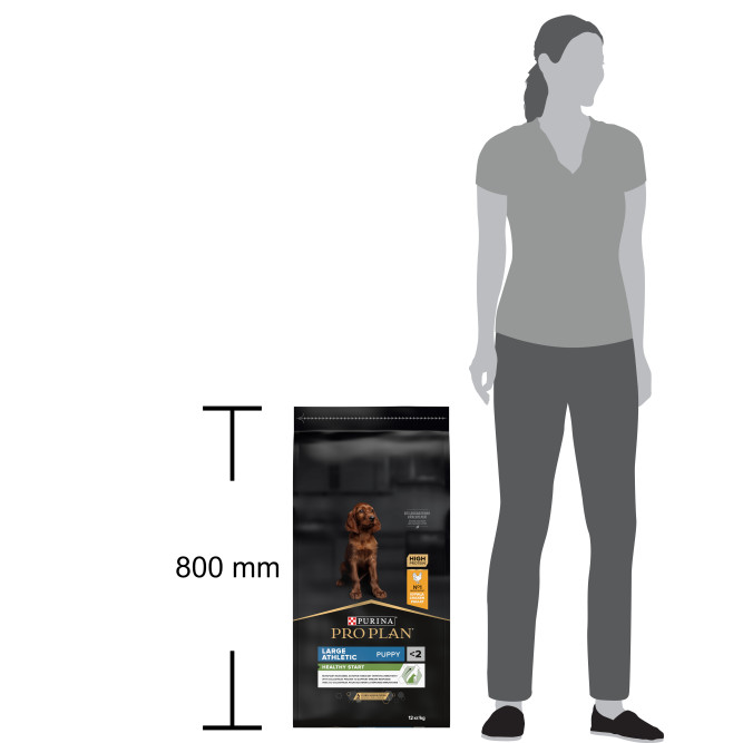 Pro Plan Healthy Start сухой корм для щенков крупных пород с атлетическим телосложением, с курицей - 12 кг